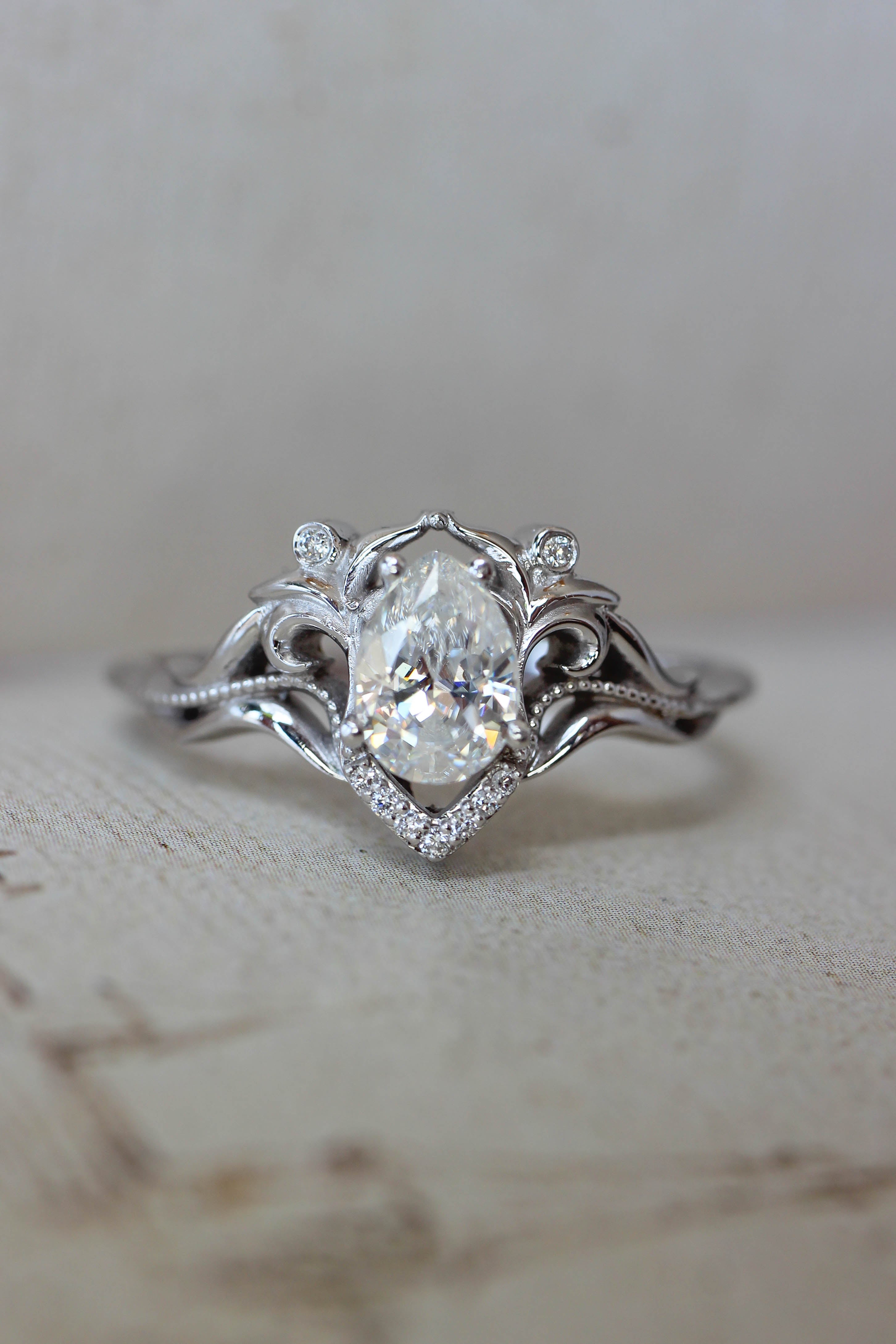 Zales Lab-Created White Sapphire and 1/6 CT. T.w. Diamond Three Stone  Bypass Vintage-Style Bridal Set in Sterling Silver | Hamilton Place